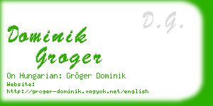 dominik groger business card